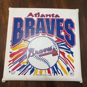 Vintage Atlanta Braves Baseball Seat Cushion